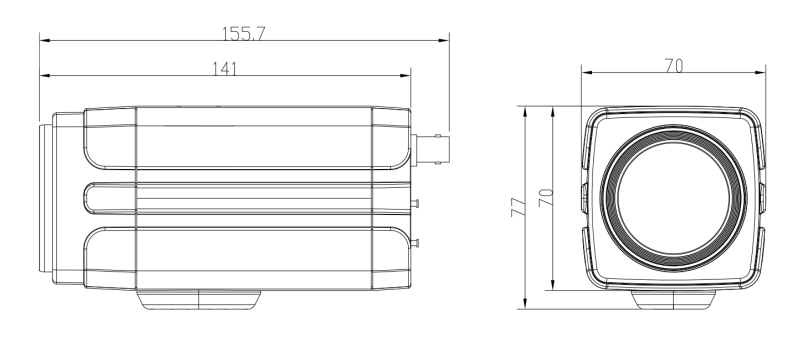 尺寸图(单位：mm)